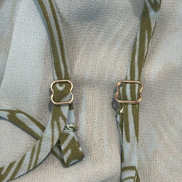 NWT Cinq A Sept Rayner Ruffle Trimmed MIDI Dress Size 8 Celeste Blue/Green - Picture 15 of 16